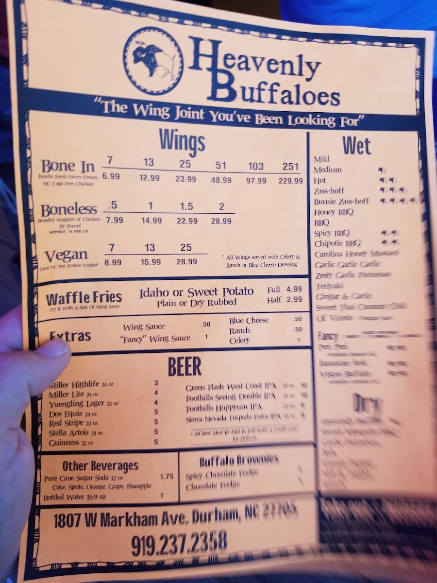 Heavenly Buffaloes Menu - Image 6